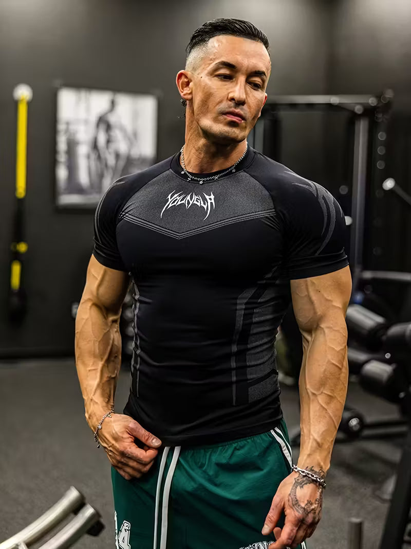 Camiseta Deportiva de comprension para Hombre de Secado Rápido