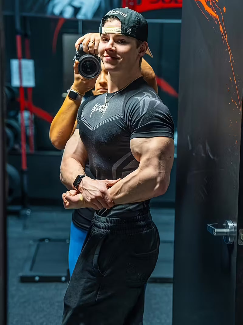 Camiseta Deportiva de comprension para Hombre de Secado Rápido