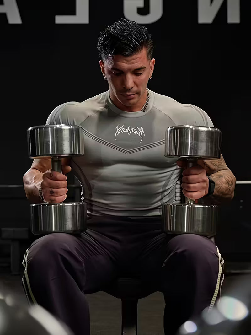 Camiseta Deportiva de comprension para Hombre de Secado Rápido